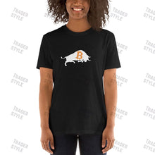 Load image into Gallery viewer, Bitcoin Bull t-shirt side view