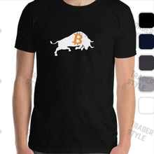 Load image into Gallery viewer, Bitcoin Bull t-shirt graphic design