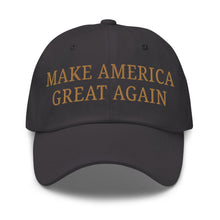 Load image into Gallery viewer, Make America Great Again Subtle Gold Elon Musk Slogan Adjustable Baseball Cap