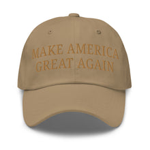 Load image into Gallery viewer, Make America Great Again Subtle Gold Elon Musk Slogan Adjustable Baseball Cap