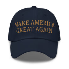 Load image into Gallery viewer, Make America Great Again Subtle Gold Elon Musk Slogan Adjustable Baseball Cap