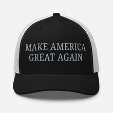 Load image into Gallery viewer, Make America Great Again Elon Musk MAGA  Slogan Trucker Cap