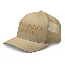 Load image into Gallery viewer, Make America Great Again Subtle Gold Elon Musk Slogan Trucker Cap