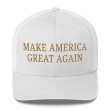Load image into Gallery viewer, Make America Great Again Subtle Gold Elon Musk Slogan Trucker Cap
