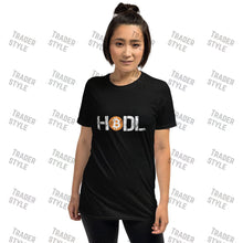 Load image into Gallery viewer, Hodl Bitcoin Distressed T-shirt side view