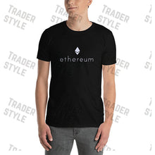 Load image into Gallery viewer, Ethereum Classic logo black t-shirt tag