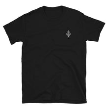 Load image into Gallery viewer, Ethereum outline embroidery black t-shirt