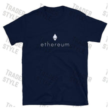 Load image into Gallery viewer, Ethereum Classic logo navy t-shirt front