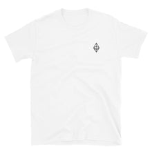 Load image into Gallery viewer, Ethereum outline logo embroidered white t-shirt