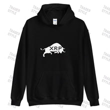 Load image into Gallery viewer, XRP Bull Black & White Pullover Hoodie