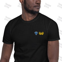 Load image into Gallery viewer, Diamond Hands Emoji Embroidery T-shirt