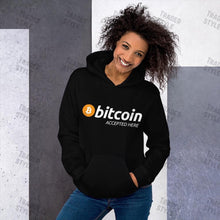 Load image into Gallery viewer, Bitcoin Accepted Here Pullover Hoodie