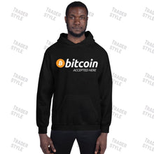 Load image into Gallery viewer, Bitcoin Accepted Here Pullover Hoodie