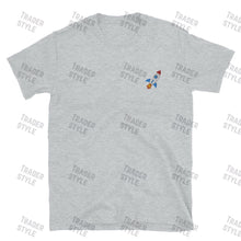 Load image into Gallery viewer, Rocket Emoji to the Moon Embroidery T-shirt