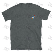 Load image into Gallery viewer, Rocket Emoji to the Moon Embroidery T-shirt