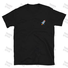 Load image into Gallery viewer, Rocket Emoji to the Moon Embroidery T-shirt