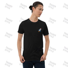 Load image into Gallery viewer, Rocket Emoji to the Moon Embroidery T-shirt