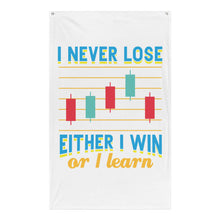 Load image into Gallery viewer, Either I Win or I Learn Trader Flag