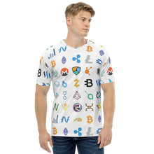 Load image into Gallery viewer, Cryptocurrency Icons All Over Print T-shirt