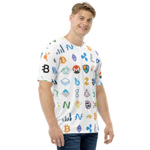 Load image into Gallery viewer, Cryptocurrency Icons All Over Print T-shirt