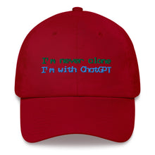 Load image into Gallery viewer, I'm with ChatGPT Adjustable Baseball Cap