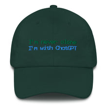Load image into Gallery viewer, I'm with ChatGPT Adjustable Baseball Cap