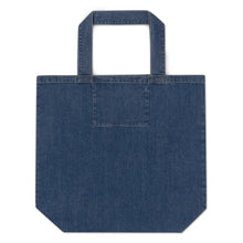 Load image into Gallery viewer, Ethereum outline organic denim tote bag