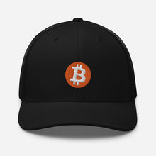 Load image into Gallery viewer, Bitcoin Logo Trucker Cap