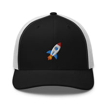 Load image into Gallery viewer, Rocket Emoji to the Moon Trucker Cap