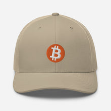 Load image into Gallery viewer, Bitcoin Logo Trucker Cap