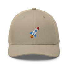 Load image into Gallery viewer, Rocket Emoji to the Moon Trucker Cap