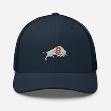 Load image into Gallery viewer, Bitcoin Bull Trucker Cap