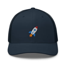 Load image into Gallery viewer, Rocket Emoji to the Moon Trucker Cap