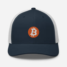 Load image into Gallery viewer, Bitcoin Logo Trucker Cap