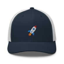 Load image into Gallery viewer, Rocket Emoji to the Moon Trucker Cap