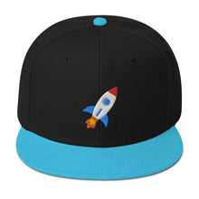 Load image into Gallery viewer, Rocket Emoji to the Moon Snapback Cap