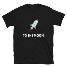 Load image into Gallery viewer, Stocks to the Moon Rocket Outline T-shirt