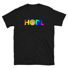 Load image into Gallery viewer, Dogecoin HODL Rainbow T-shirt