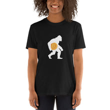 Load image into Gallery viewer, Bitcoin Bigfoot T-shirt (Back Label)