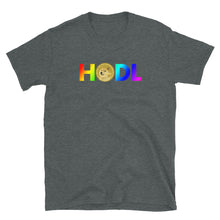 Load image into Gallery viewer, Dogecoin HODL Rainbow T-shirt