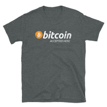 Load image into Gallery viewer, Bitcoin Accepted Here BTC Vintage Distressed White