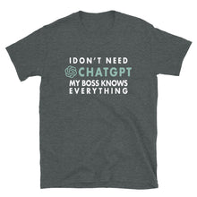 Load image into Gallery viewer, I Don't Need ChatGPT My Boss Knows Everything T-shirt