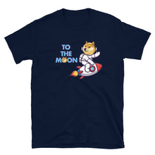 Load image into Gallery viewer, Doge to the Moon Blue T-shirt
