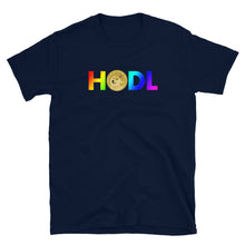 Load image into Gallery viewer, Dogecoin HODL Rainbow T-shirt