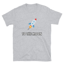 Load image into Gallery viewer, Stocks to the Moon Rocket Outline T-shirt