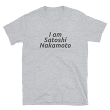 Load image into Gallery viewer, I Am Satoshi Nakamoto Bitcoin Classic Grey T-shirt