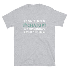 Load image into Gallery viewer, I Don't Need ChatGPT My Boss Knows Everything T-shirt
