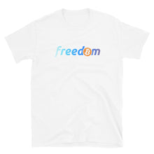 Load image into Gallery viewer, Bitcoin is Freedom Blue T-shirt