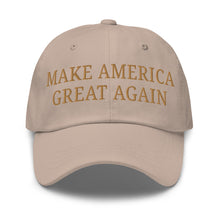 Load image into Gallery viewer, Make America Great Again Subtle Gold Elon Musk Slogan Adjustable Baseball Cap
