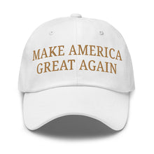 Load image into Gallery viewer, Make America Great Again Subtle Gold Elon Musk Slogan Adjustable Baseball Cap
